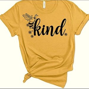 M bee kind yellow tee shirt honeybee spring new!